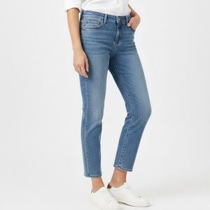 Talbots Straight Leg Jeans Medium Wash Blue Denim Petite 12P